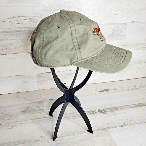 Baton Rouge Zoo Embroidered Tiger Logo Green Baseball Cap OSFM Adjustable Hat - Picture 3 of 7